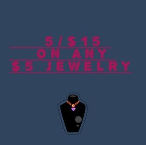 5/$15 on any $5 jewelry